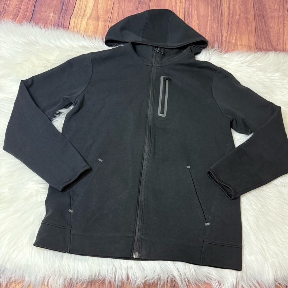 Old Navy Active Dynamic Fleece Boys Size L (10/12) Black Hooded Jacket